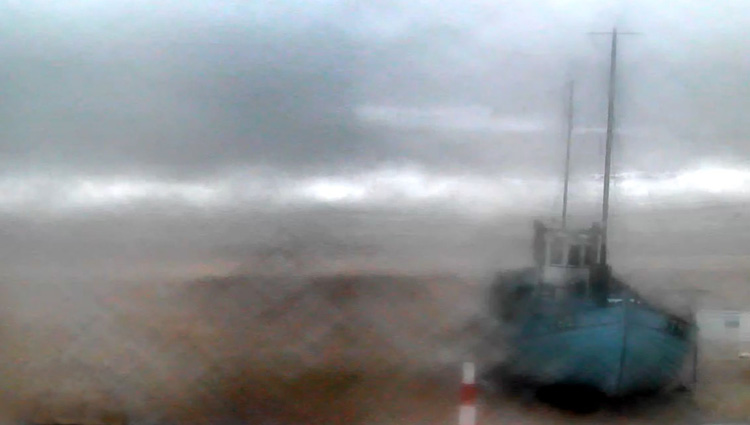 Bild. En drĀmbild från stranden vid Nørre Vorupùr.